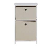 Premier Housewares Lindo 2 Natural Fabric Drawers Cabinet