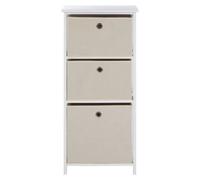 Lindo Cabinet, 3 Fabric Drawers, Natural