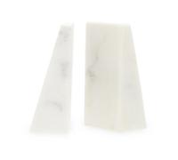 Premier Housewares Maison By Premier Marris Set Of 2 White Marble Bookends