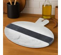 Premier Housewares Maison By Premier White And Grey Marble Round Serving Board