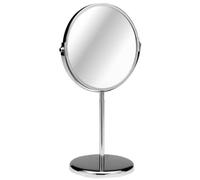 Premier Housewares Makeup Mirror / Dressing Table Mirror / Magnifying Mirror / Swivel Makeup Mirror / Small Round Mirror - Chrome