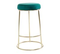 Premier Housewares Manhattan Green Velvet Bar Stool