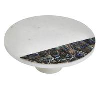 Premier Housewares Marble Cake Stand, Paua Shell, White - 26 cm,1001197