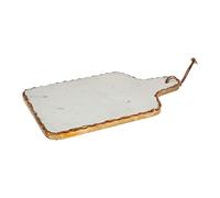Premier Housewares Marble Paddle Cutting/Chopping Board Accessorized With a Golden Foil Lining To Add a Luxurious Touch/Ergonomic Handle/Rounded Edges 23 x 2 x 40
