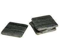Premier Housewares Marble Square Coasters, Grey, Set of 4