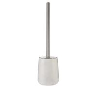 Orsina Off White Marble & Stainless Steel Toilet Brush, Lavatory Brushes With Strong Grip, Compact Loo Brush