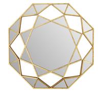 Premier Housewares Marcia Gold Octagonal Wall Mirror