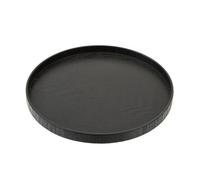 Premier Housewares Medium Black Fir Wood Tray Contemporary Circular Decorative Serving Trays Snack Tray Serving Dish 2" x 27" x 27"