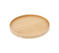 Premier Housewares Medium Natural Wood Tray Natural Warmth And Elegance Contemporary Circular Decorative Tray with Raised Rim Visual Appeal Versatile Decor 2x27x27