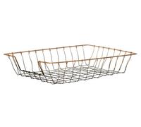 Premier Housewares Metallic Black and Rose Gold Finish Rectangular Tray|Lightweight Iron Tableware for Convenient Storage|Sleek and Functional Accessory for Home or Office Use