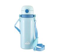 450ml Blue Drinks Bottle,Double-Walled Water Bottle With Lid,Leak-Proof Bottle For Cold & Hot Beverages Premier Housewares Blue One Size