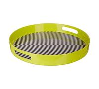 Premier Housewares Mimo Stripe Tray with Handles, Melamine, Multi-Colour, 38 x 38 x 5 cm