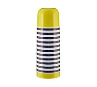 Premier Housewares Mimo Stripe Vacuum Flask, Double Walled, 350ml, Stainless-Steel, Blue, 7 x 7 x 20 cm
