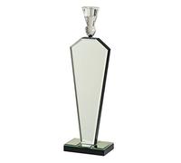 Premier Housewares Mirrored Tapered Candle Holder, 40 x 10 x 8 cm - Silver
