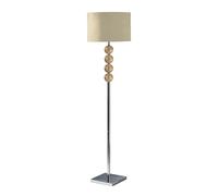 Premier Housewares Mistro Cream Suede Effect Shade Floor Lamp