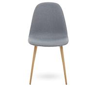 Premier Housewares Modern Design Dining Chair With Ashwood Effect Legs | Comfortable Sturdy Breakfast Room Chairs | Versatile High Back Dining Chair | Restaurant Chair