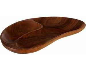 Premier Housewares Monkeypod 2 Section Serving Dish Serveware Kitchen Home New