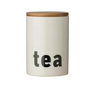 Premier Housewares Mono Tea Canister, Plastic, White