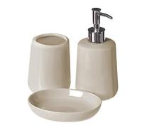 Premier Housewares Moon Bathroom Set, Natural, 3-Piece