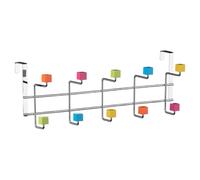 Premier Housewares Multi-Colour Plastic Cubes 10 Hook Over Door Hanger
