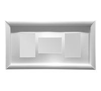 Premier Housewares Multi-Photo Frame for 3 Photos, White, 25 x 50 x 2 cm