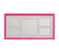 Pink Multi-Photo Display with 5 Picture Frames,Polyresin Wall Photo Holder,Versatile Photo Collage Frame Premier Housewares Pink One Size