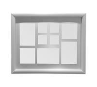 Premier Housewares Multi-Photo Frame for 9 Photos, White, 50 x 40 x 2 cm