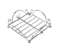Premier Housewares Napkin Holder - Chrome, H8 x W20 x D20cm, Silver