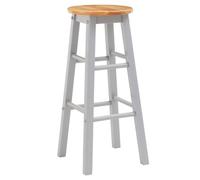 Premier Housewares Natural and Grey Wooden Bar Stool | A Frame Design