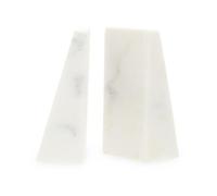 Premier Housewares Natural Beauty White Marble Bookends Elevate Your Bookshelf Or Desktop with Our Stunning Set of 2 Elegant Design Sturdy and Polished Functional Decor 8x16x6