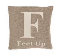 Premier Housewares Natural 'Feet Up' Words Cushion