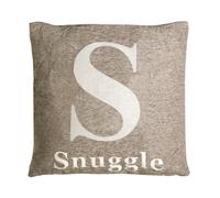 Premier Housewares Natural 'Snuggle' Words Cushion