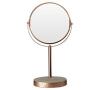 Premier Housewares Neptune Swivel Bathroom, Concrete, Metal, Mirrored Glass, Stainless Steel, Grey/Copper, 12 x 19 x 34 cm