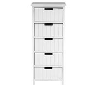 Premier Housewares New England White Mdf 5 Drawers Chest