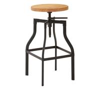 Durable Ash Seat Bar Stool, Stylish Ash Wood Kitchen Bar Stool, Versatile Bar Stool, Height Adjustable Stool Premier Housewares Black One Size