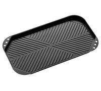 Premier Housewares Non-Stick Iron Griddle Plate for Gas Hob, BBQ, and Induction - H2xW50xD27, Black