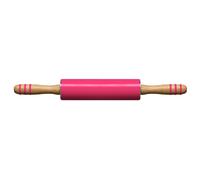 Premier Housewares Non Stick Zing Red Silicone Rolling Pin, Heat Resistant Rolling Pin, Durable Wooden Pin For KItchen in Pink Premier Housewares Pink
