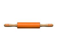 Premier Housewares Non Stick Zing Red Silicone Rolling Pin, Heat Resistant Rolling Pin, Durable Wooden Pin For KItchen in Orange Premier Housewares Orange