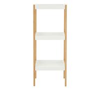 Premier Housewares Nostra Three Tiers White / Natural Shelf Unit