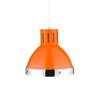 Premier Housewares Orange and Chrome Pendant Light