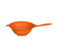 Premier Housewares Orange Plastic Colander Strainer With Handle Ideal For Washing And Draining Vegetables Pasta Food Strainer With Holes 25 x 10 x 44