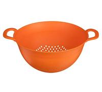 Premier Housewares Orange Plastic Large Colander Strainer With Holes Ideal For Washing And Draining Vegetables Pasta Food Strainer With Handles Perfect For Daily Use 26 x 14 x 44
