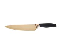 Premier Housewares Orion Gold Finish Chef Knife 907122 - Non-Corrosive Stainless Steel, Ergonomic Black Handle, Rose Gold Finish