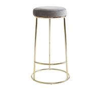 Orsina Manhattan Grey Velvet Tall Bar Stool