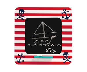 Premier Housewares Outdoor Chalkboard Pirate Themed Kitchen Blackboard MDF Chalk Boards Red/ White Kitchen Chalkboard H 30 X W 30 X D 2 Cm