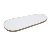 Premier Housewares Oval Large Serving Dish for Kitchen/Sustainable Eco-Friendly Wooden Tray For Serving Food/White Finish Wooden Trays for Serving W35 x D14 x H2cm Weight 0.354kg