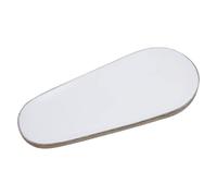 Premier Housewares Oval Small Serving Dish for Kitchen/Sustainable Eco-Friendly Wooden Tray For Serving Food/White Finish Wooden Trays for Serving W25 x D11 x H2cm Weight 0.354kg