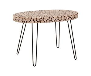 Premier Housewares Oval Table Sturdy Small Coffee Table Handcrafted Coffee Tables Modern 81 x 52 x 55