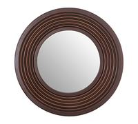 Premier Housewares Oval Wall Mirror/Brown Mirrors For Bathroom/Bedroom/Garden Walls Fancy Wall Mounted Mirrors For Hallway With Gold And Brown Finish 102 x 6 x 102