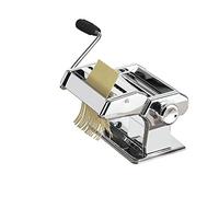 Premier Housewares Pasta Making Machine Manual Handle Roller Chrome,Cutter Steel Pasta Making Kit H15x W21 x D20,Silver